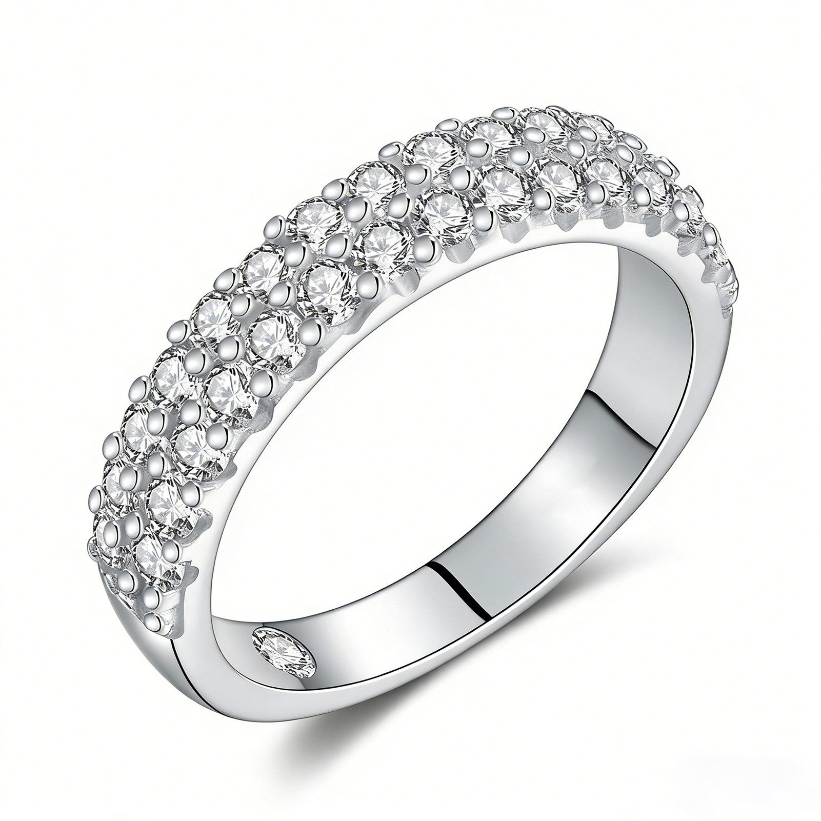 Diamantring 585er Weißgoldring, Diamantring für Damen, Ehering,Verlobungsringe