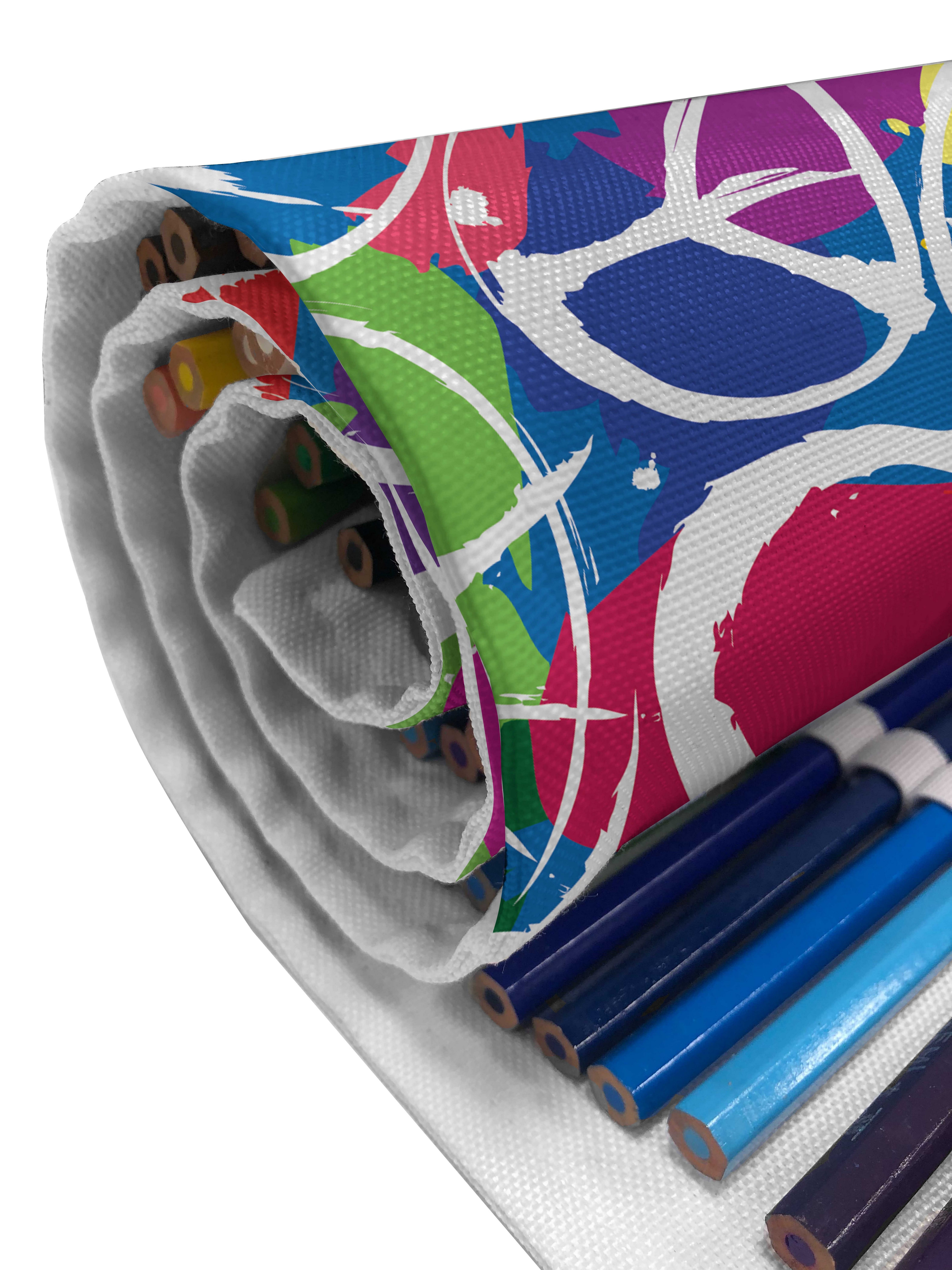 Abakuhaus Federmäppchen langlebig und tragbar Segeltuch Stiftablage Organizer, Hippie Friedensaktivismus Thema