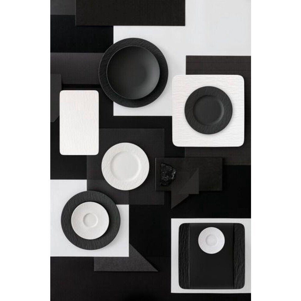 Villeroy & Boch Servierplatte Servierplatte 28x17 cm Manufacture Rock, Premium Porcelain, (1-tlg), Servierplatte, 28,00cm, Premium Porcelain, schwarz – Bild 2 von 4