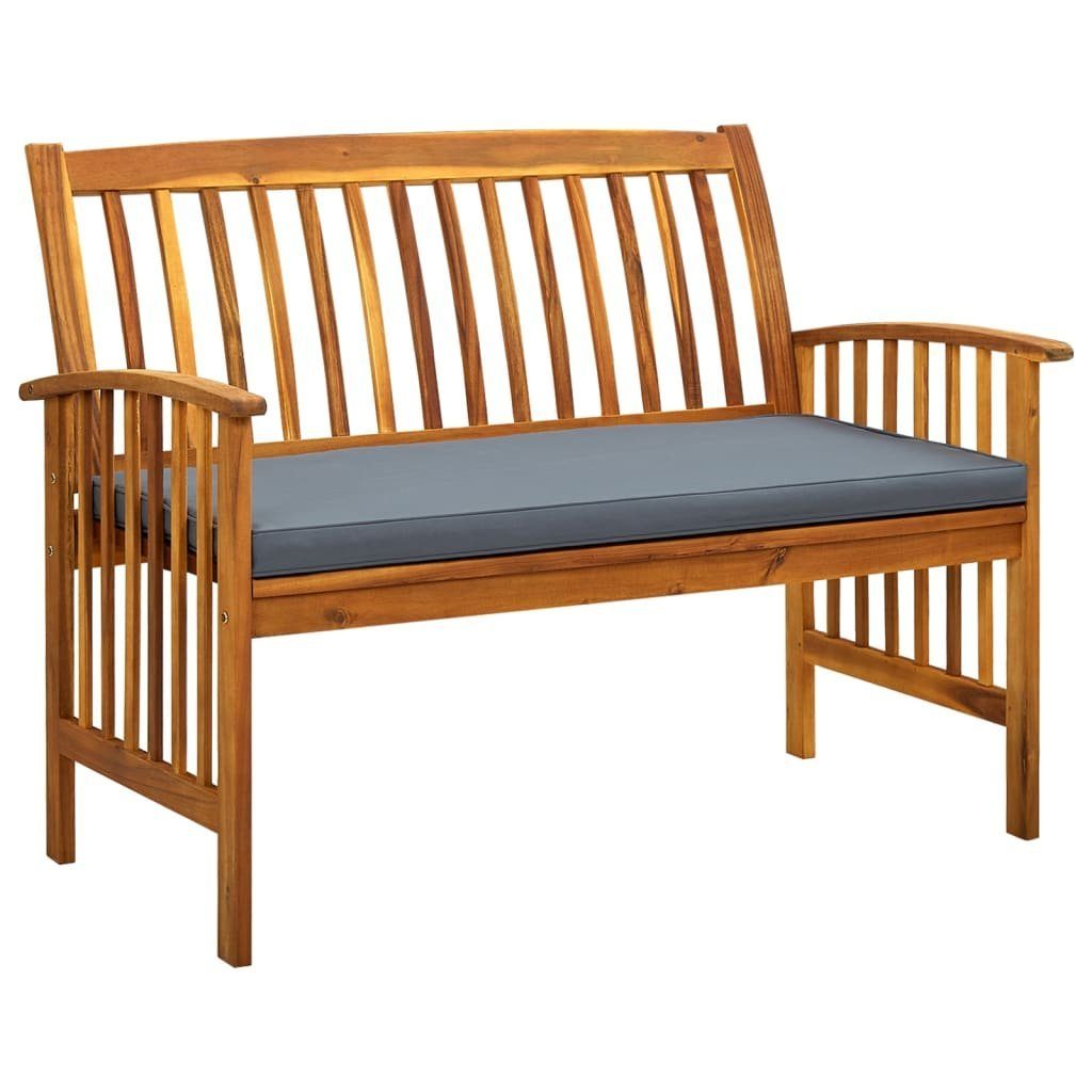 vidaXL Gartenbank Gartenbank mit Kissen 119 cm Massivholz (1-St)
