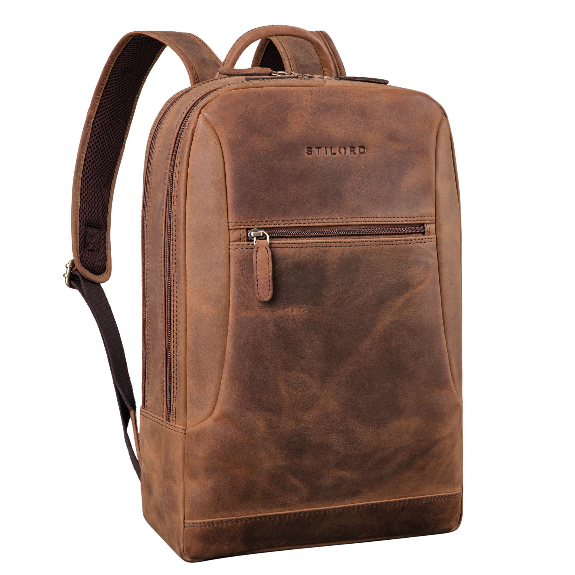 Notebook-Rucksack "Bradley" Vintage Laptoprucksack 15,6 Zoll Leder
