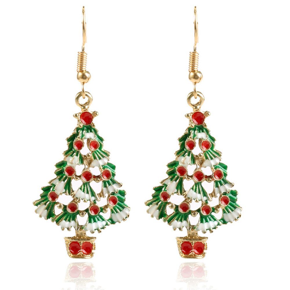 Haiaveng Paar Ohrhänger Weihnachten Urlaub Ornamente, Weihnachtsbaum baumeln Ohrringe
