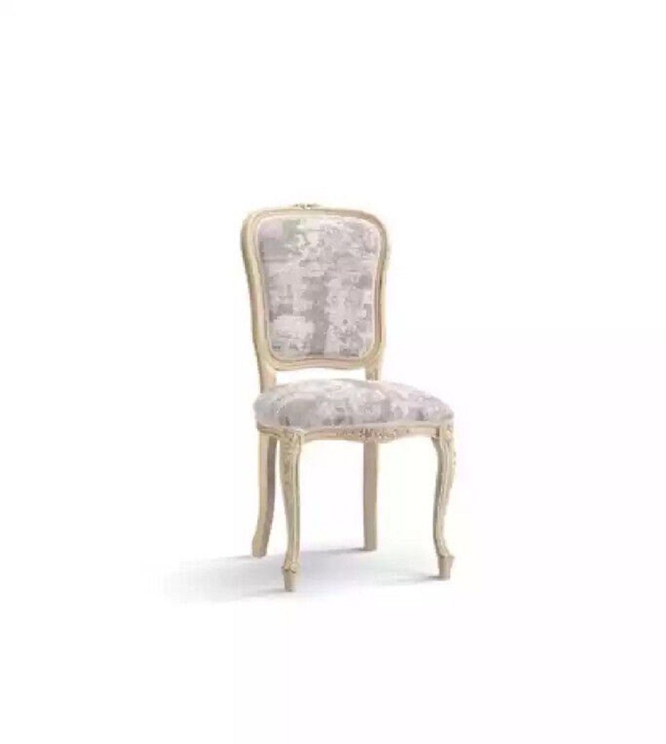 JVmoebel Esszimmerstuhl Grau Design Stuhl Made Holz St), in (1 Italy Klassische Esszimmerstuhl Luxus