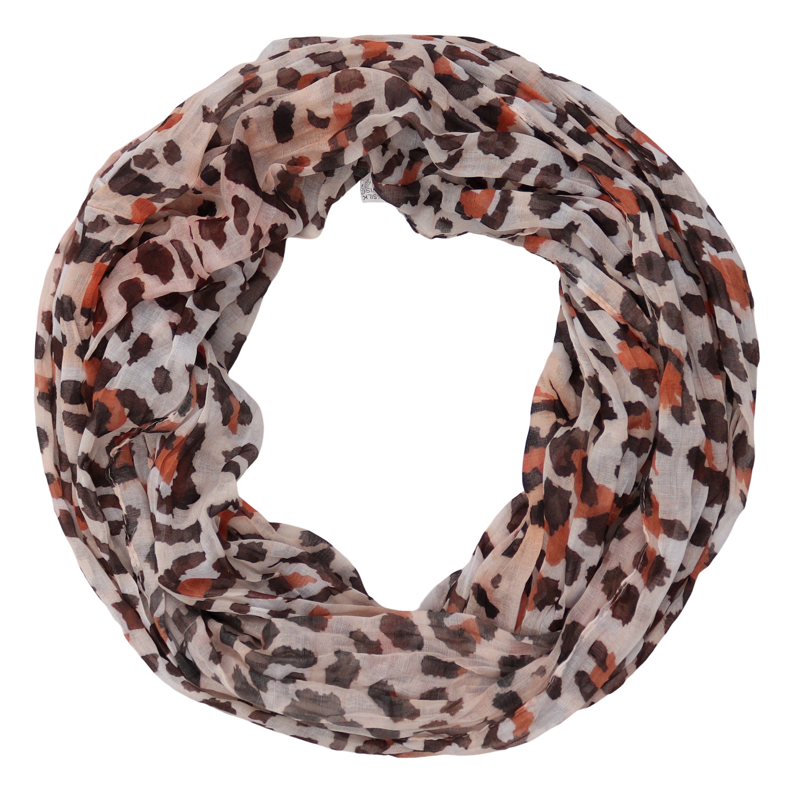 Loop Damen Schal mit Leopard-Muster Weich Schlauchschal
