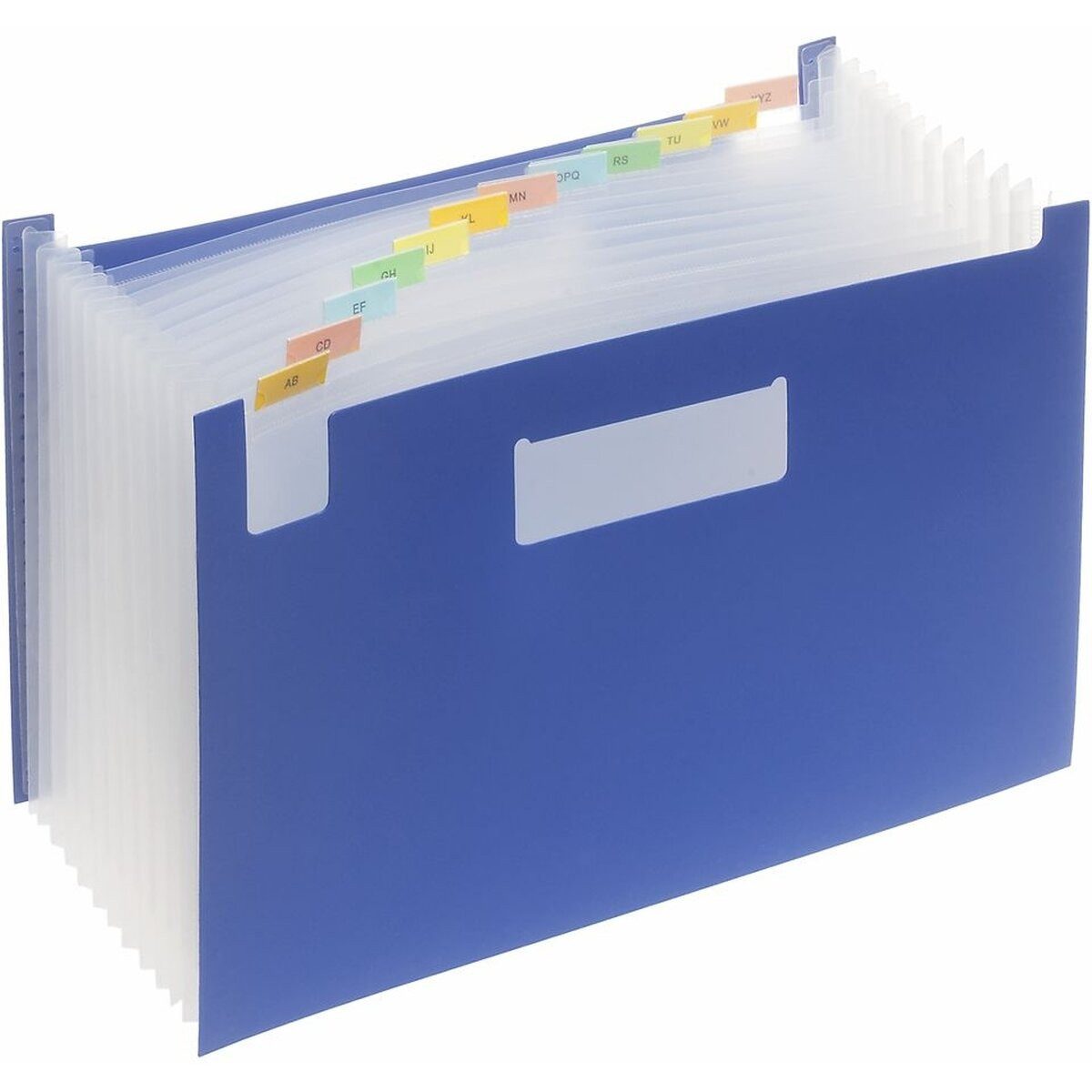FOLDERSYS Fächermappe Fächer-Stehsammler A4 PP 12 Fächer blau