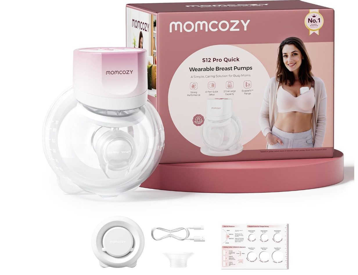 TSE Elektrische Milchpumpe Momcozy S12 Pro Quick Freihand Milchpumpe Elektrisch Rosa