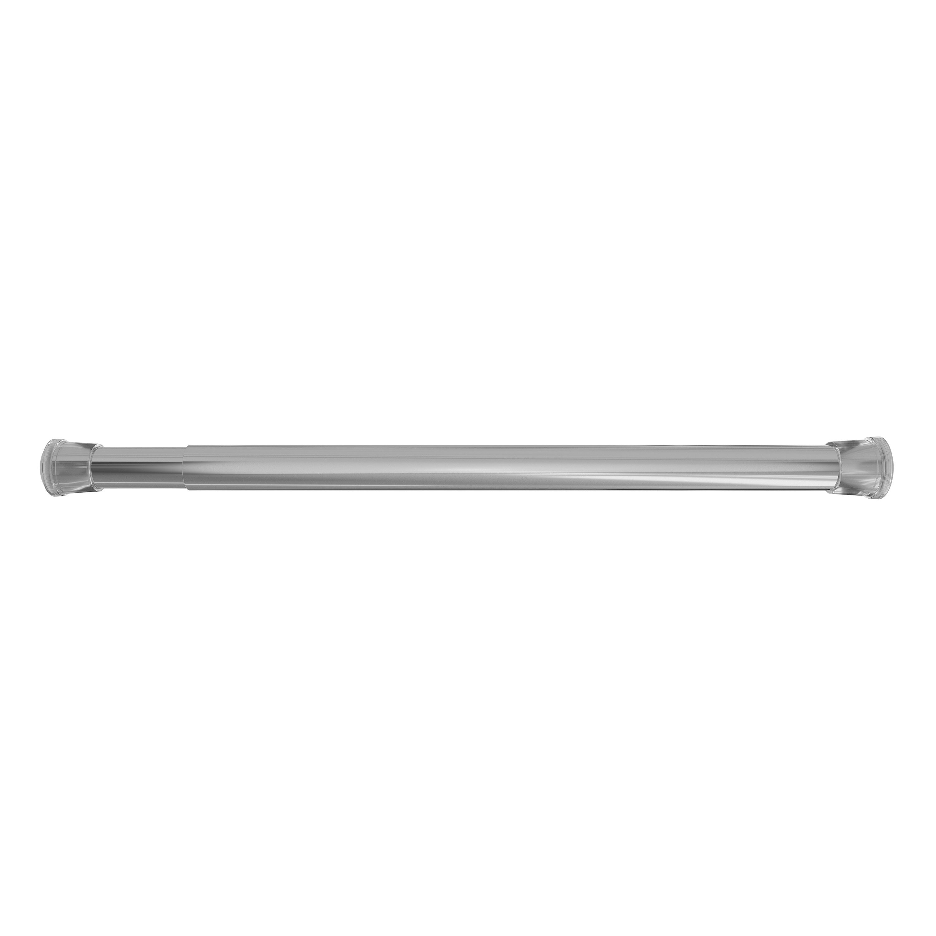 Aquabad® Duschvorhangstange Hastaflex Teleskop Duschstange mit Gummi Enden, 1-läufig, ausziehbar, Aluminium, Silber, 55 - 90 cm – Bild 3 von 5