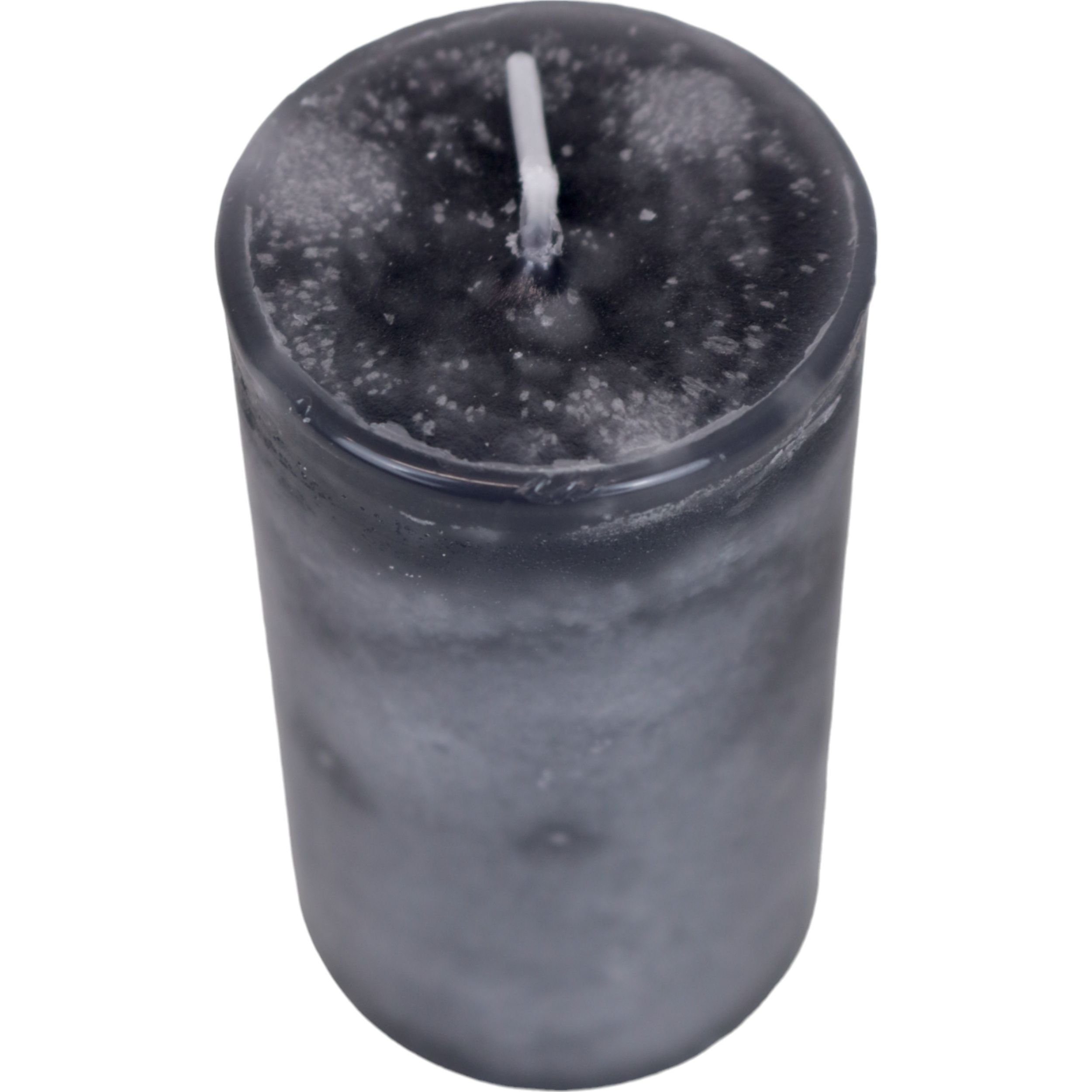 DekoTown Stumpenkerze Marmorierte Stumpenkerzen 3er Set – Anthrazit Grau, 9 günstig online kaufen