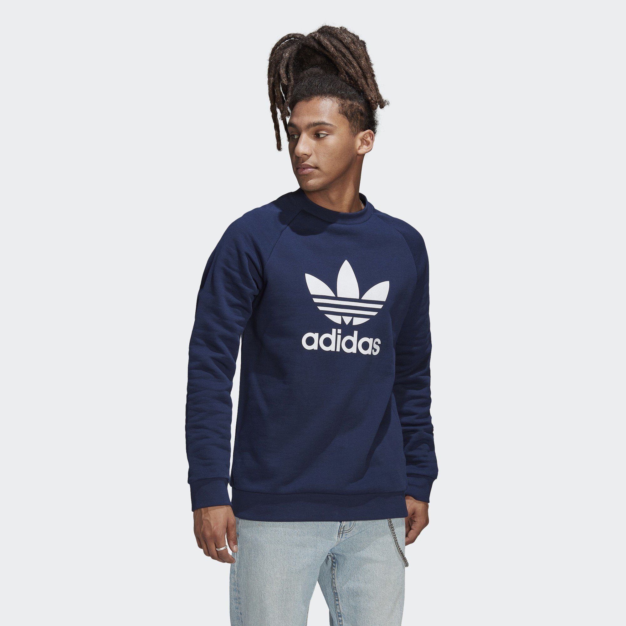 adidas Originals Langarmshirt ADICOLOR CLASSICS TREFOIL SWEATSHIRT Night Indigo