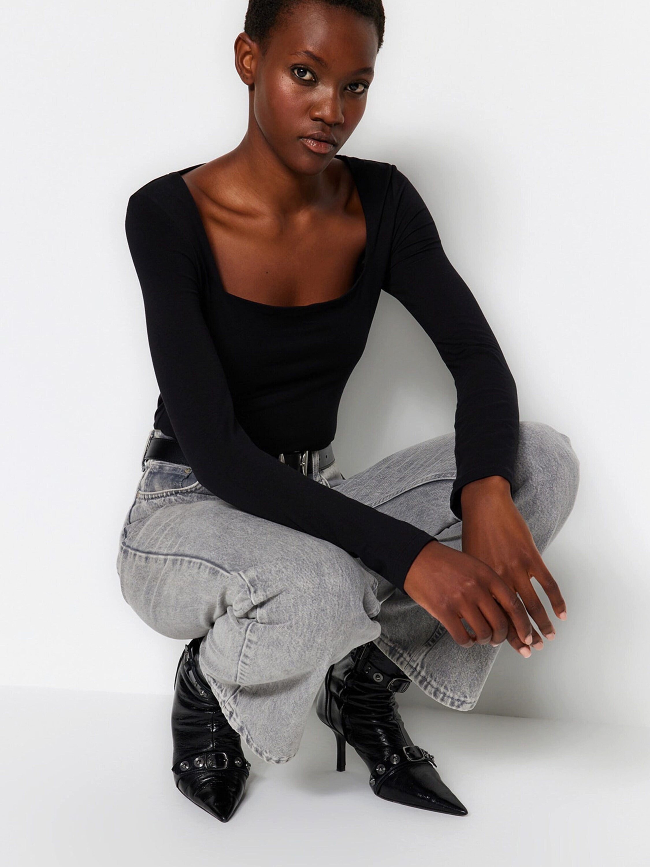 Trendyol Langarmshirt (1-tlg) Plain/ohne Details