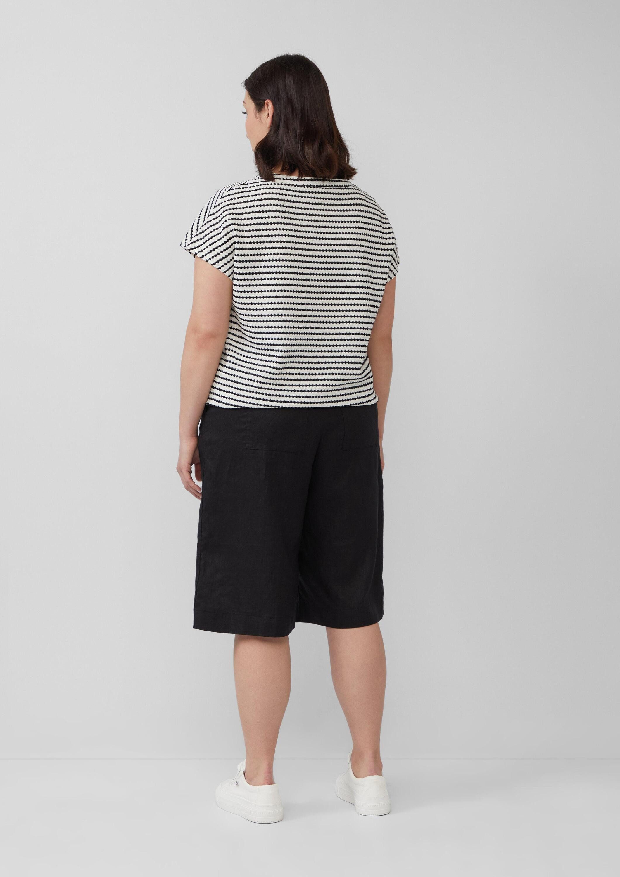 s.Oliver Muskelshirt T-Shirt Strukturiertes T-Shirt im O-Shape