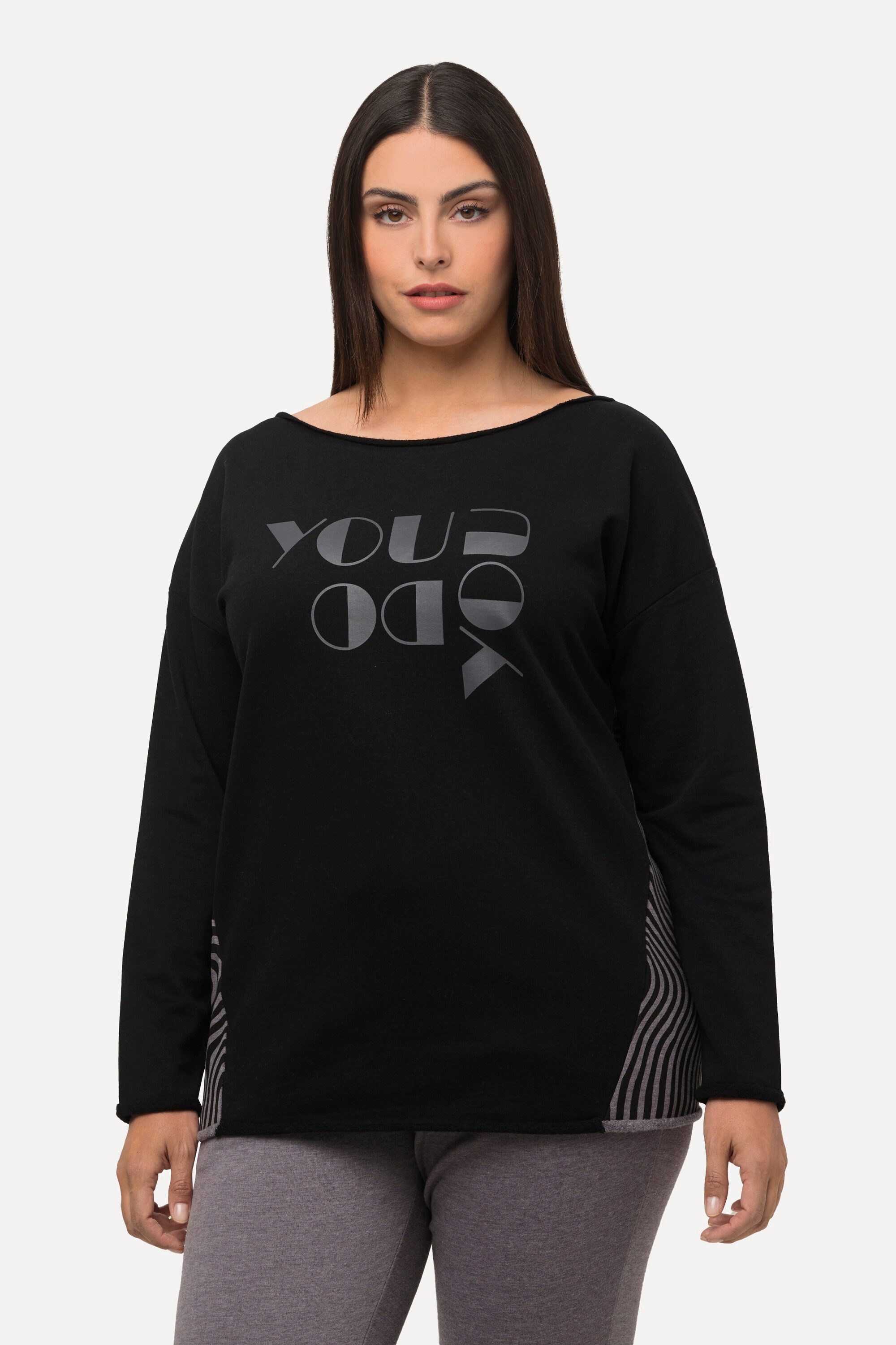 Ulla Popken Sweatshirt Loungewear-Sweater Oversized Rundhals günstig online kaufen