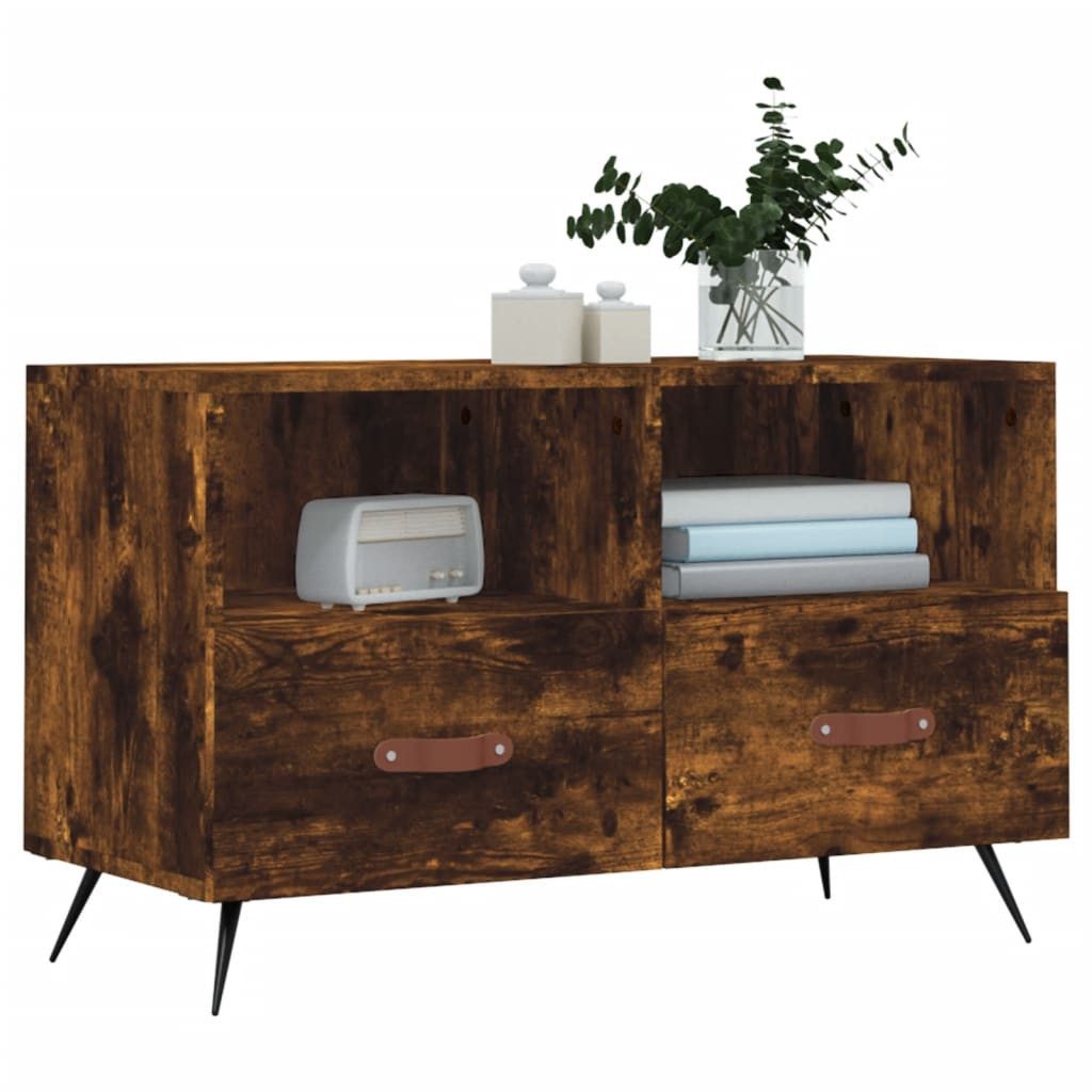 vidaXL TV-Schrank TV-Schrank Räuchereiche 80x36x50 cm günstig online kaufen