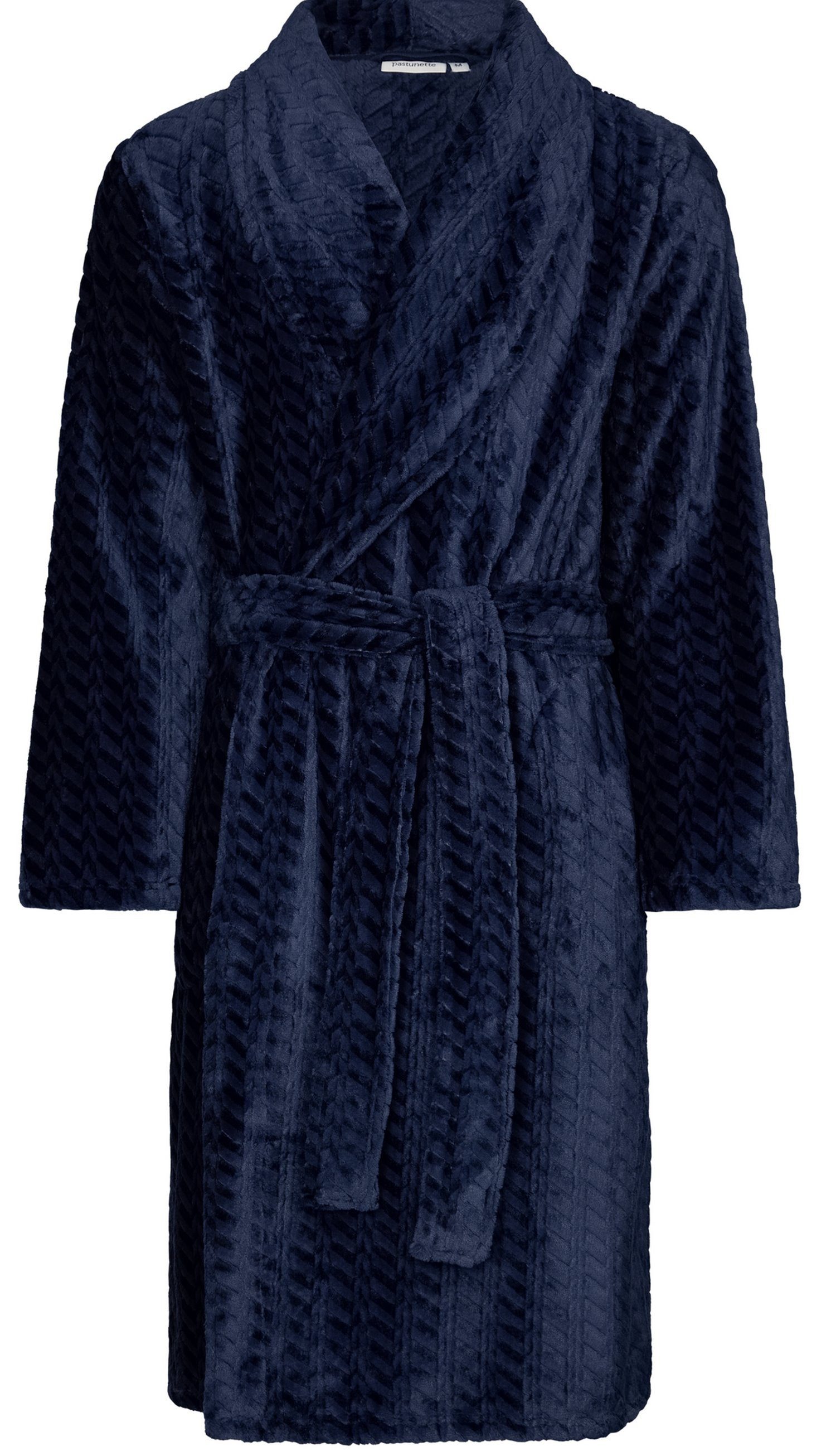 Pastunette Herrenbademantel Kuscheliger Herren Morgenmantel Fleece Qualität, Polyester, Schalkragen, Gürtel, Klassisches Design