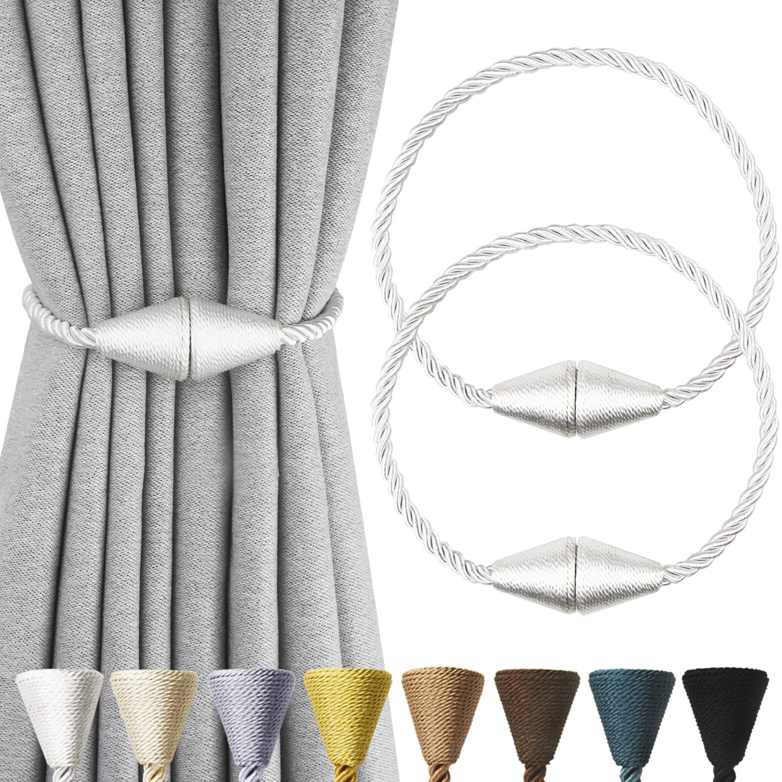Agger Raffhalter Magnetische Vorhang Raffhalter 2 Stück, Vorhang Raffhalter Schnallen, (2-tlg), Holdbacks Halter Haken Clip für Zuhause Schlafzimmer Büro