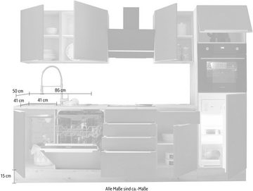 RESPEKTA Küchenzeile Safado aus der Serie Marleen, hochwertige Ausstattung wie Soft Close Funktion, Breite 280 cm