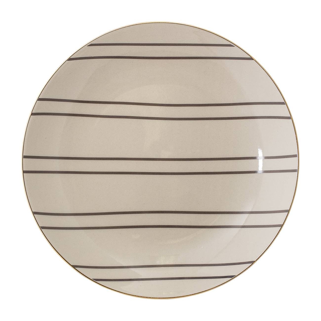 Bloomingville Kuchenteller Mehrfarbig, Durchmesser 20 cm, Höhe: 1cm, Farbe: Mehrfarbig, Motiv: Streifen