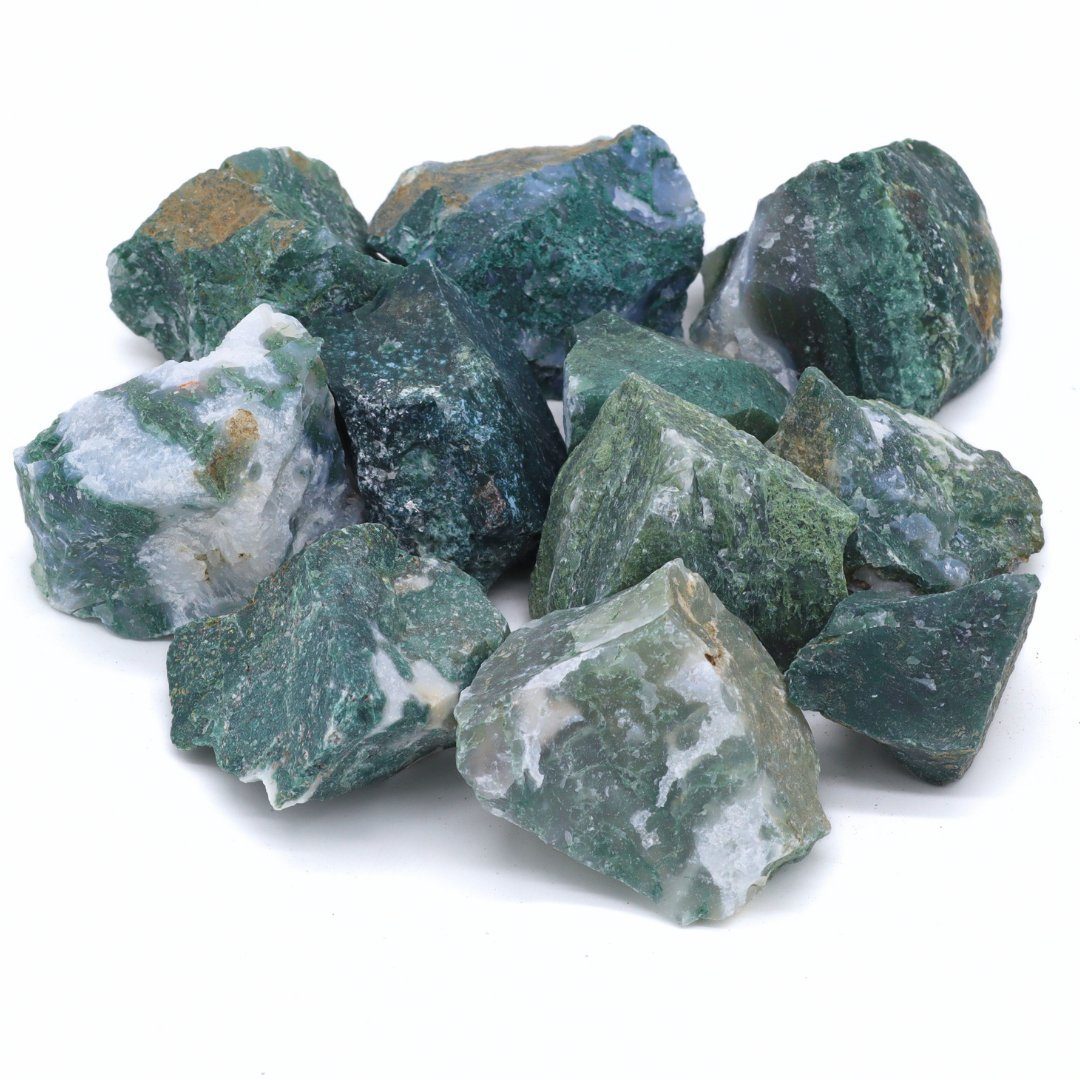 LAVISA Edelstein echte Edelsteine, Kristalle, Dekosteine, Mineralien Natursteine Moosachat