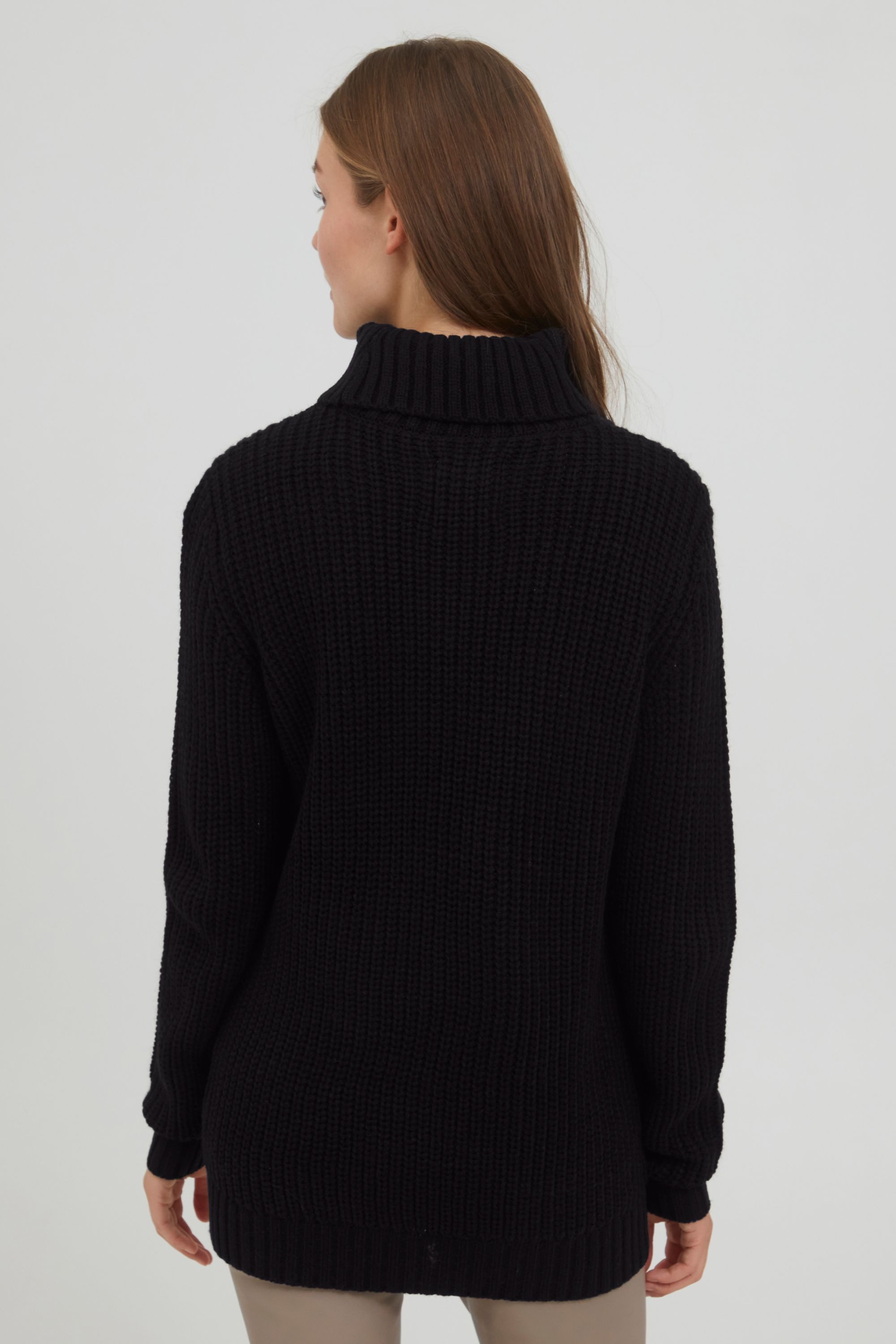 OXMO Strickpullover OXNanna Grobstrickpullover mit Rollkragen
