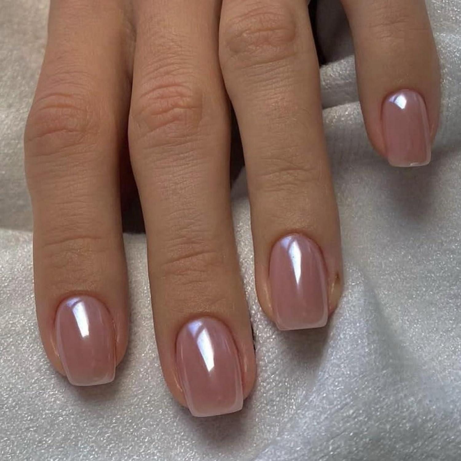 LuxusKollektion Kunstfingernägel 24 Stück Chrome Eckig Nägel Aufkleben Kurz Mirror Pink Fake Kunstnägel