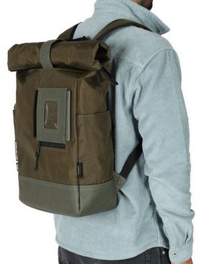 Diesel Freizeitrucksack Rucksack mit Rolltop Khaki Grün 15" Laptoptasche - SHINOBI