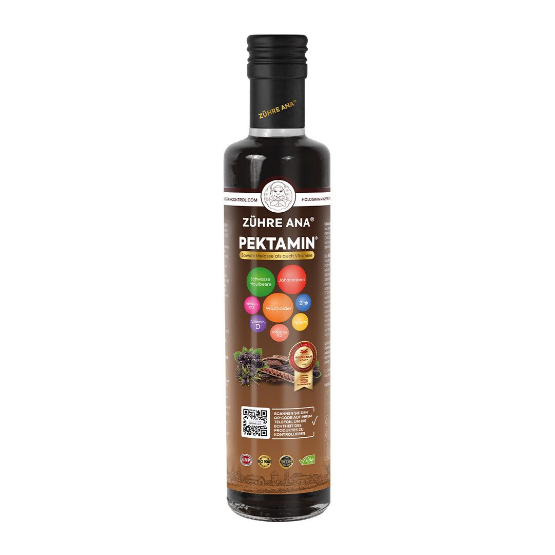 Zühre Ana® Sirup Pektamin Sirup – Mit Johannisbrot- und Maulbeerextrakt, Vitaminreich, Schwarze Maulbeere, Johannisbrot, Melasse