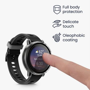 kwmobile Smartwatch-Hülle 2x Hülle für Garmin vivoactive 5 / active 5, Fullbody Fitnesstracker Glas Cover Case Schutzhülle Set