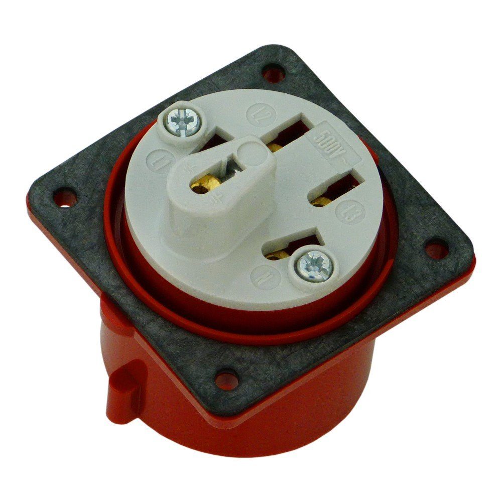 Mennekes Steckdose Anbaustecker 16A 5p 6h 400V IP44 Einbausteckdose gerade Typ, 1-St.