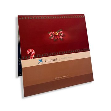 UNIQARD Glückwunschkarte 3D-Weihnachtskarte - Popup Karte 3D Karte - Außergewöhnliche Weihnachtskarten - Geschenkideen, ideal für Gutscheine & Geldgeschenke - Für Kinder & Erwachsene (Santa)