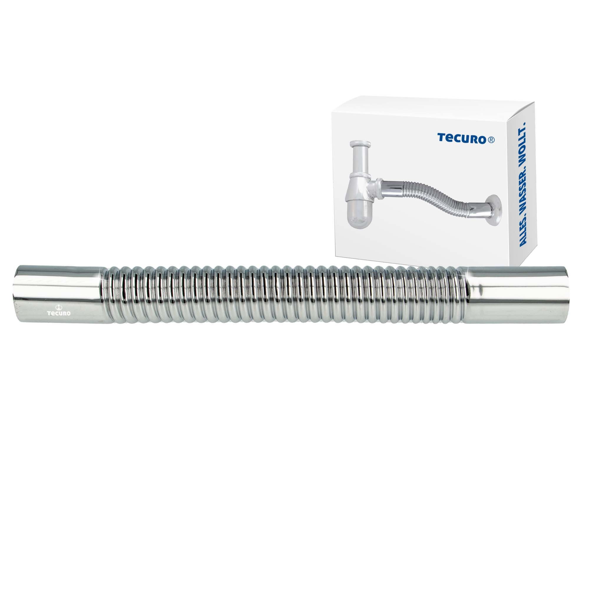 tecuro Siphon flexibles Abgangsrohr für Siphon Ø 32 mm x 250 mm
