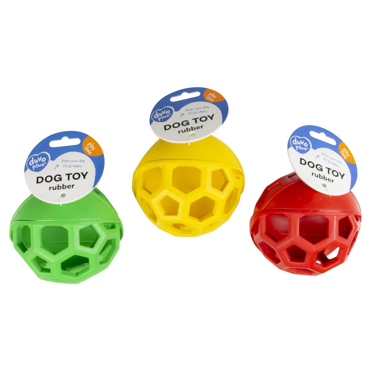 DUVO+ Snackball Hundespielzeug Gummi Fußball offen