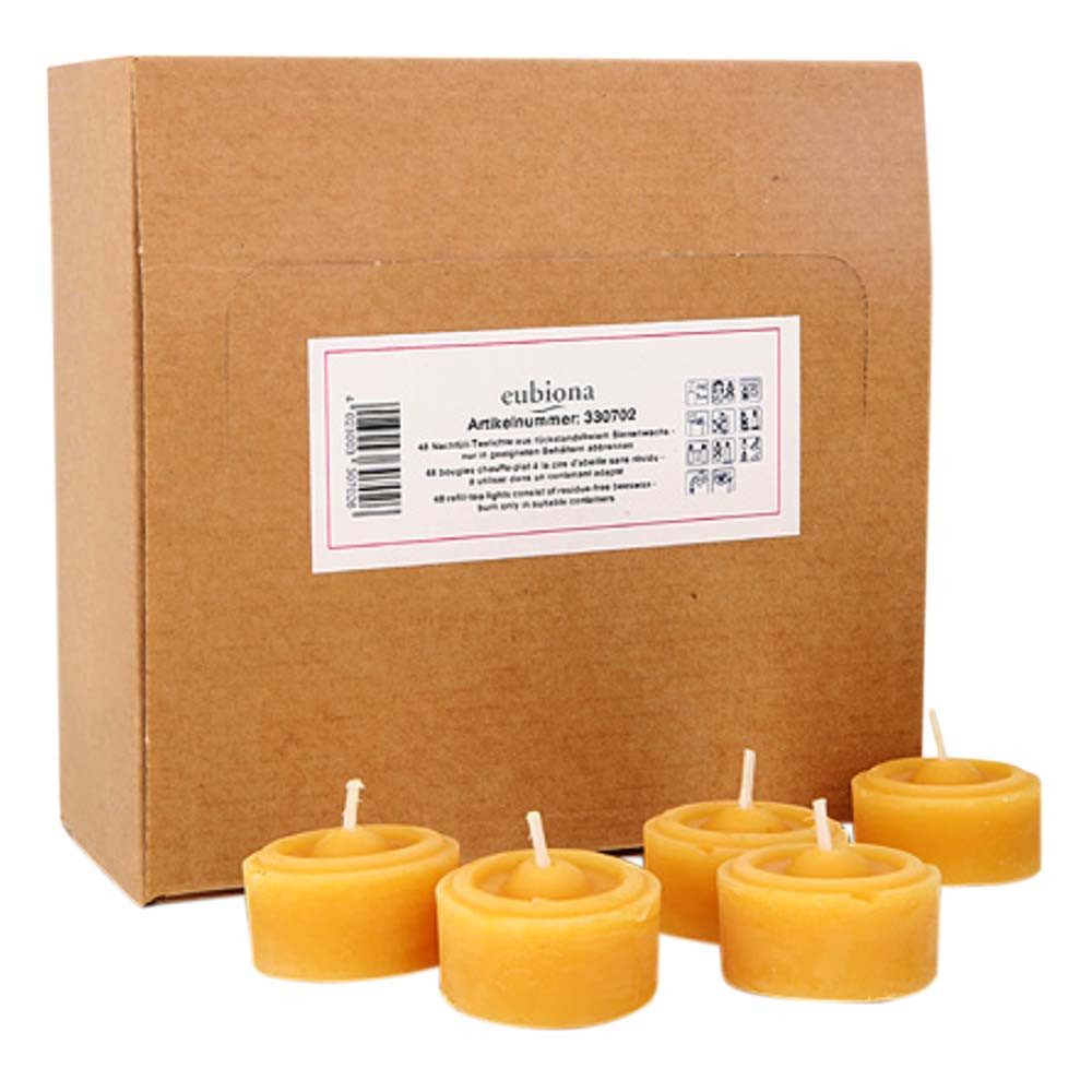 eubiona Teelicht Teelichter - Bienenwachs 48Stk