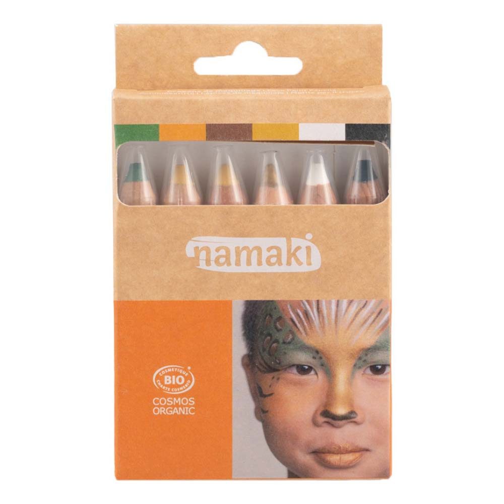 Namaki Schminkstift Haut-Farbstifte - Set Wilde Tiere 6x2,1g