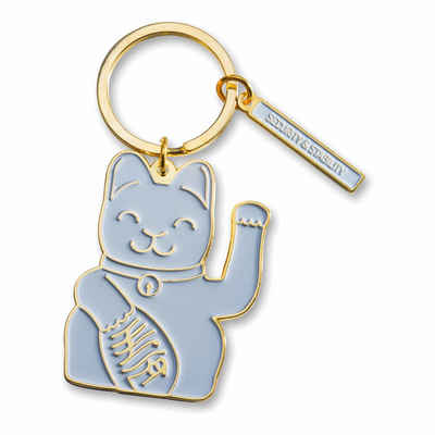 Donkey Products Schlüsselanhänger »Lucky Cat Key Ring Grey«, Maneki Neko