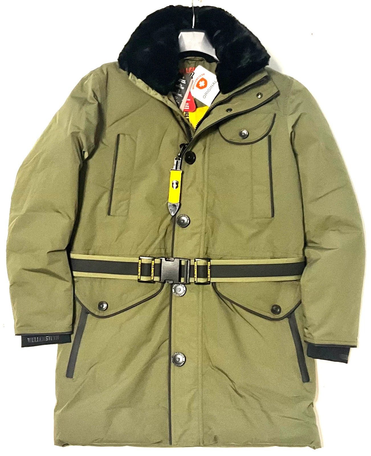 Wellensteyn Winterjacke Wellensteyn Eismeer Men EISM-870 Army Winter Herren Jacken. abnehmbarer Kapuze