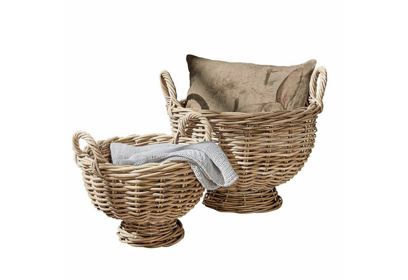 Mirabeau Dekokorb Korb 2er Set Bunyan braun (2er Set, 2er Set)
