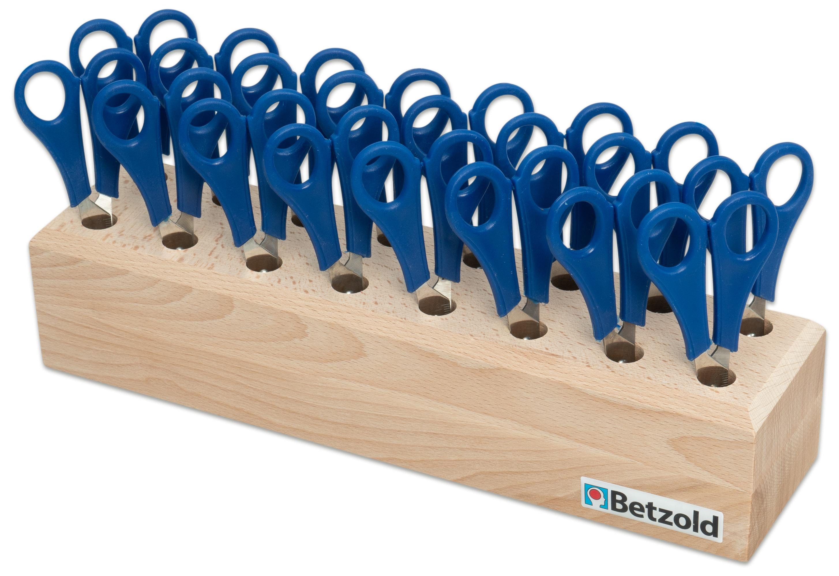 Betzold Haushaltsschere Scheren im Holzständer, 16 Stück