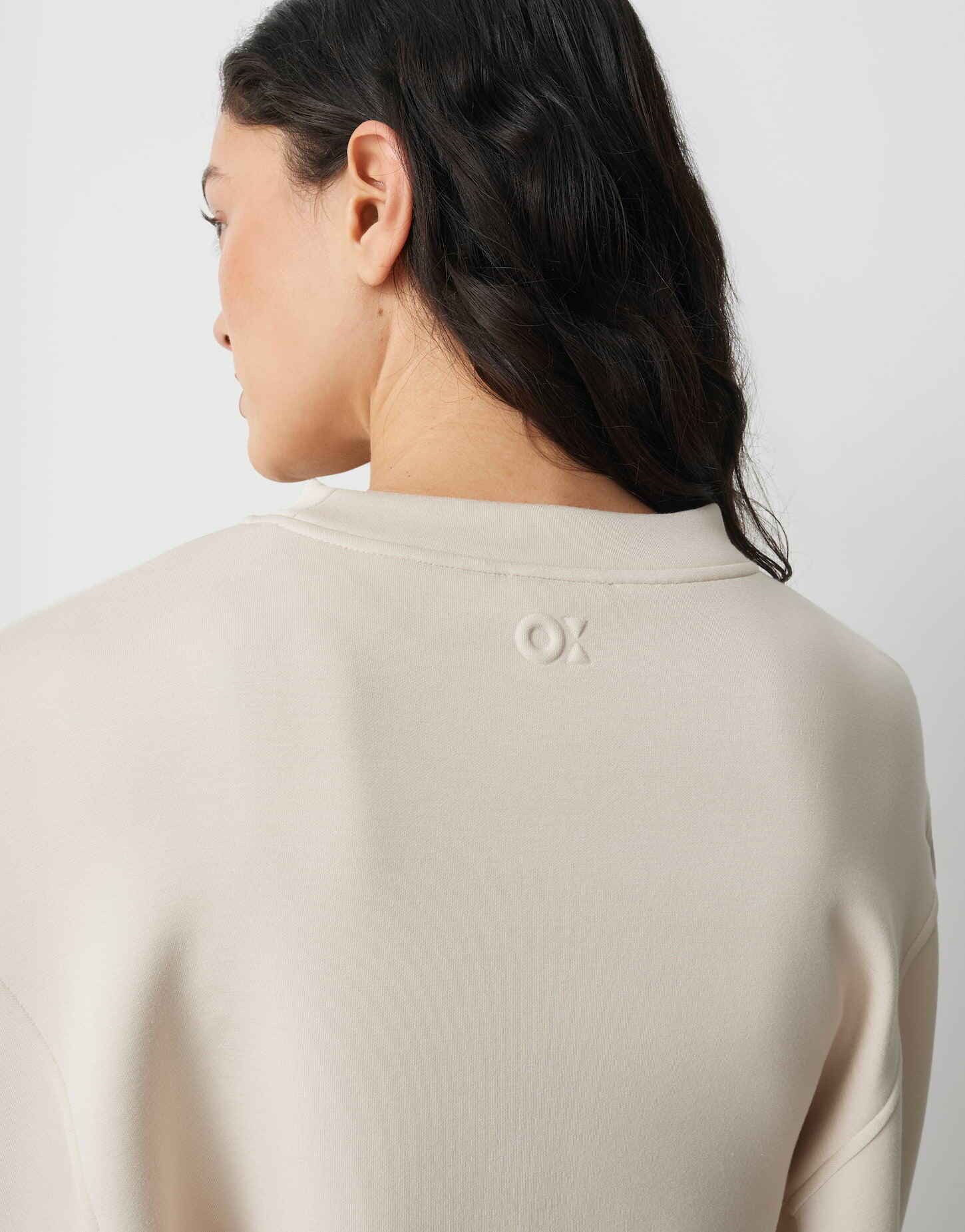 OPUS Sweatshirt GAIKITO im weichen Viskose Mix Weite Passform, schmal zulaufender Schnitt, langer Fledermausärmel