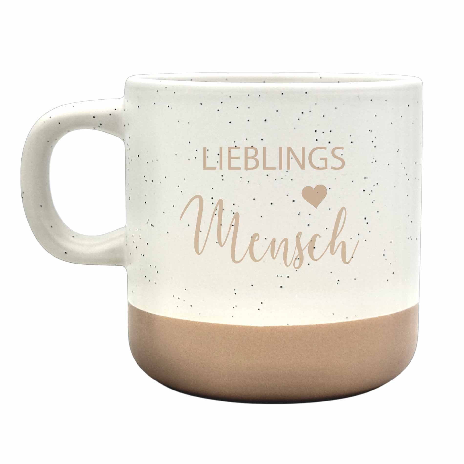Camolo Tasse Kaffeetasse Steingut Lieblingsmensch, Keramik – Bild 4 von 5