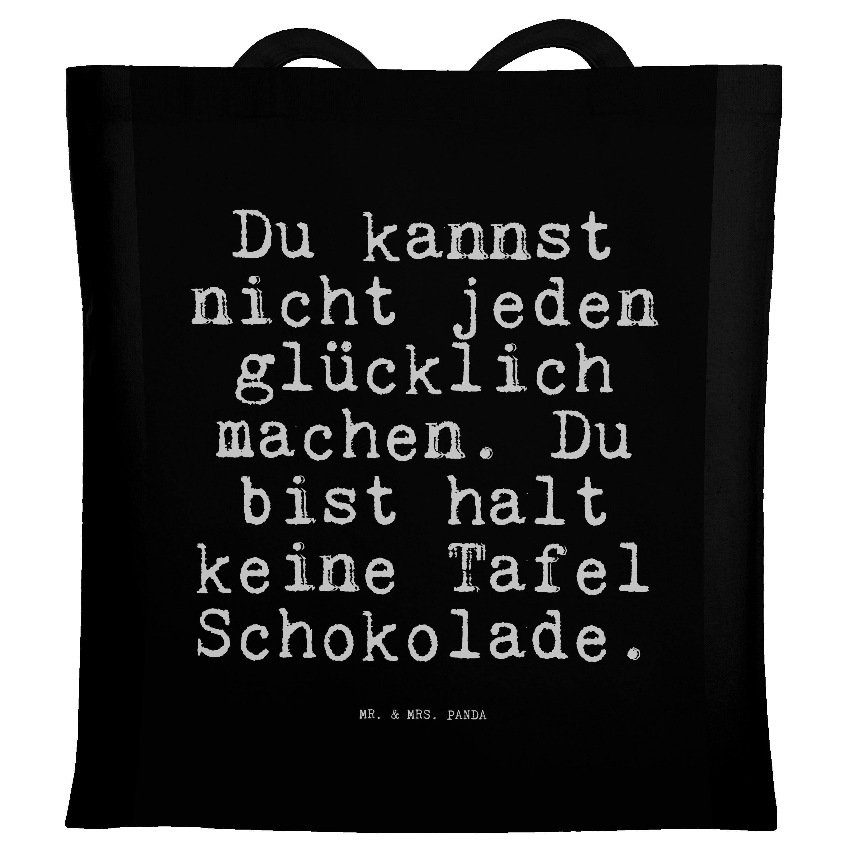 Mr. & Mrs. Panda Tragetasche »Du kannst nicht jeden... Schwarz
