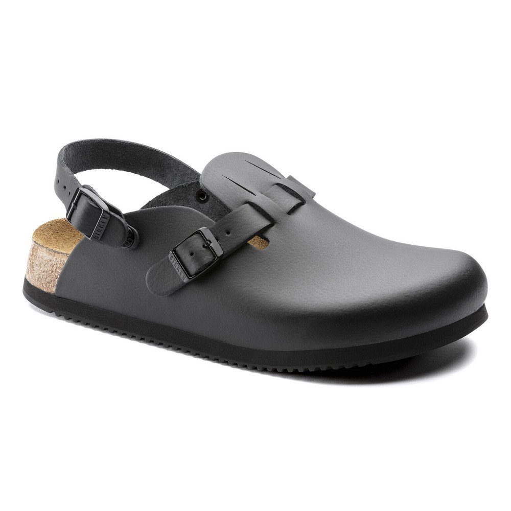 Birkenstock Clog Kay Superlauf, WB, Naturleder, schwarz Pantolette
