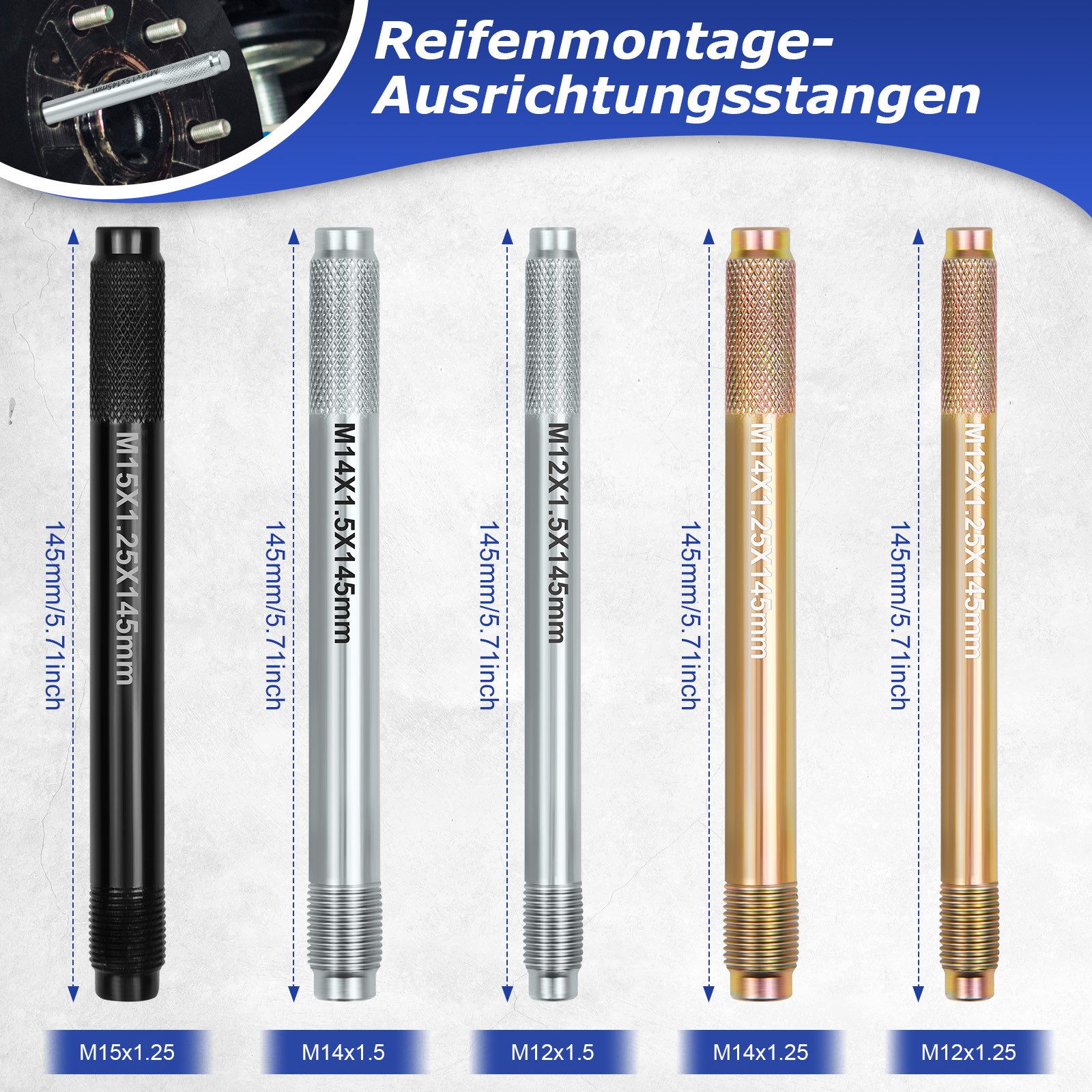 JOYOLEDER Montagewerkzeug Radmontagehilfe Rad Montagehilfe Fixierbolzen Kfz günstig online kaufen