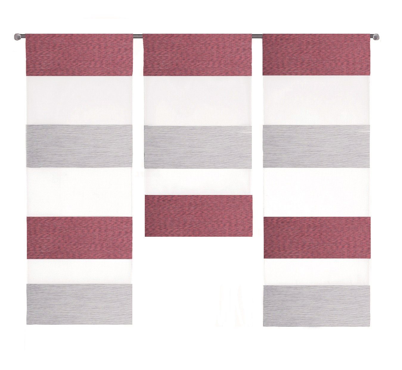 Clever-Kauf-24 Scheibengardine Mini Flächenvorhang 2280-09 rot günstig online kaufen