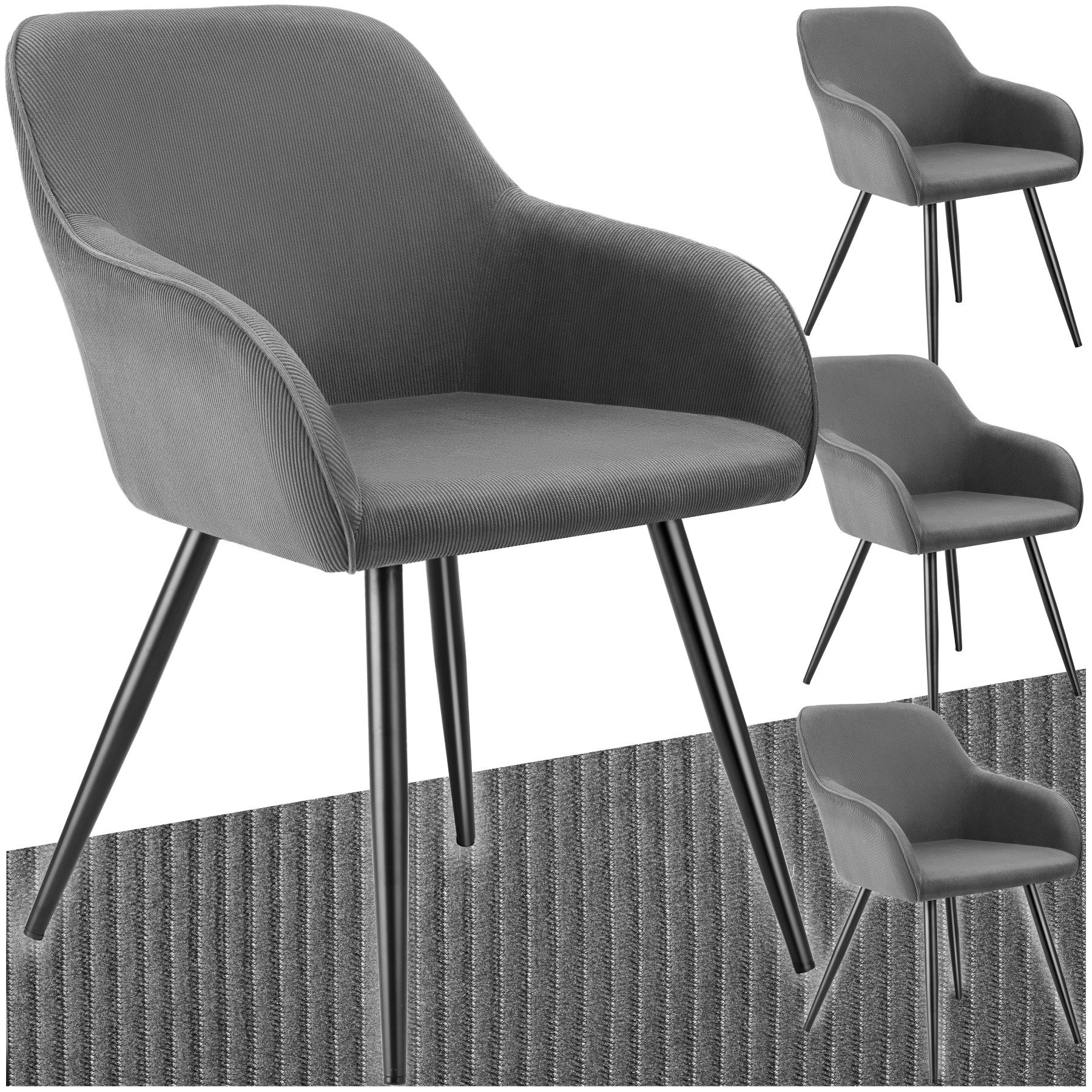 tectake Esszimmerstuhl Marilyn (Set, 4 St), günstig online kaufen