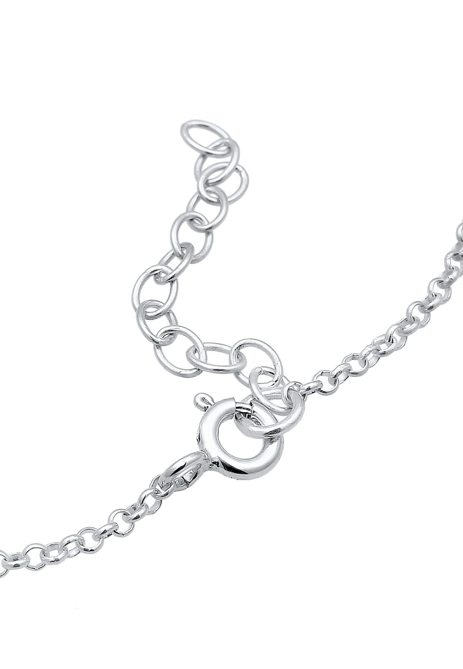 Elli Armband Plättchen Rund 925 Sterling Silber, mit Kristallen von Swarovski® (kein Set, 1-tlg), Kreis