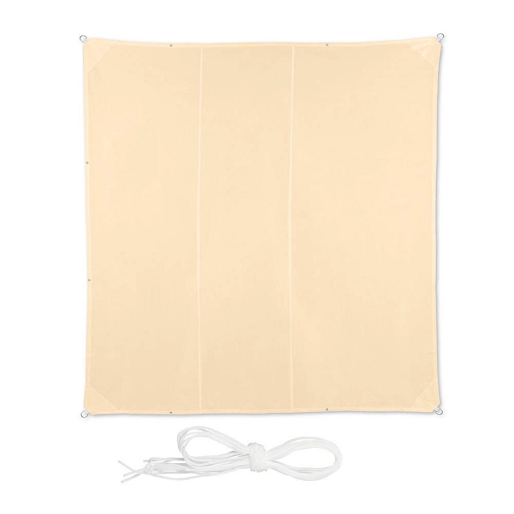 relaxdays Sonnensegel relaxdays 10035843 Sonnensegel quadratisch 3x3m - beige
