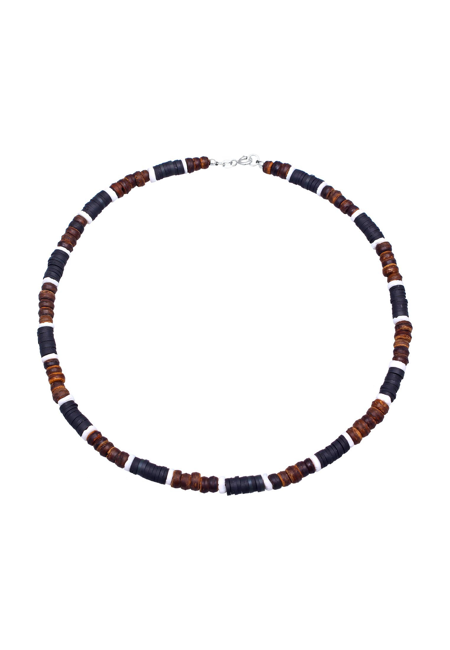 Kuzzoi Silberkette Herren Heishi Beads Vintage Surfer 925 Silber, Heishi Be günstig online kaufen