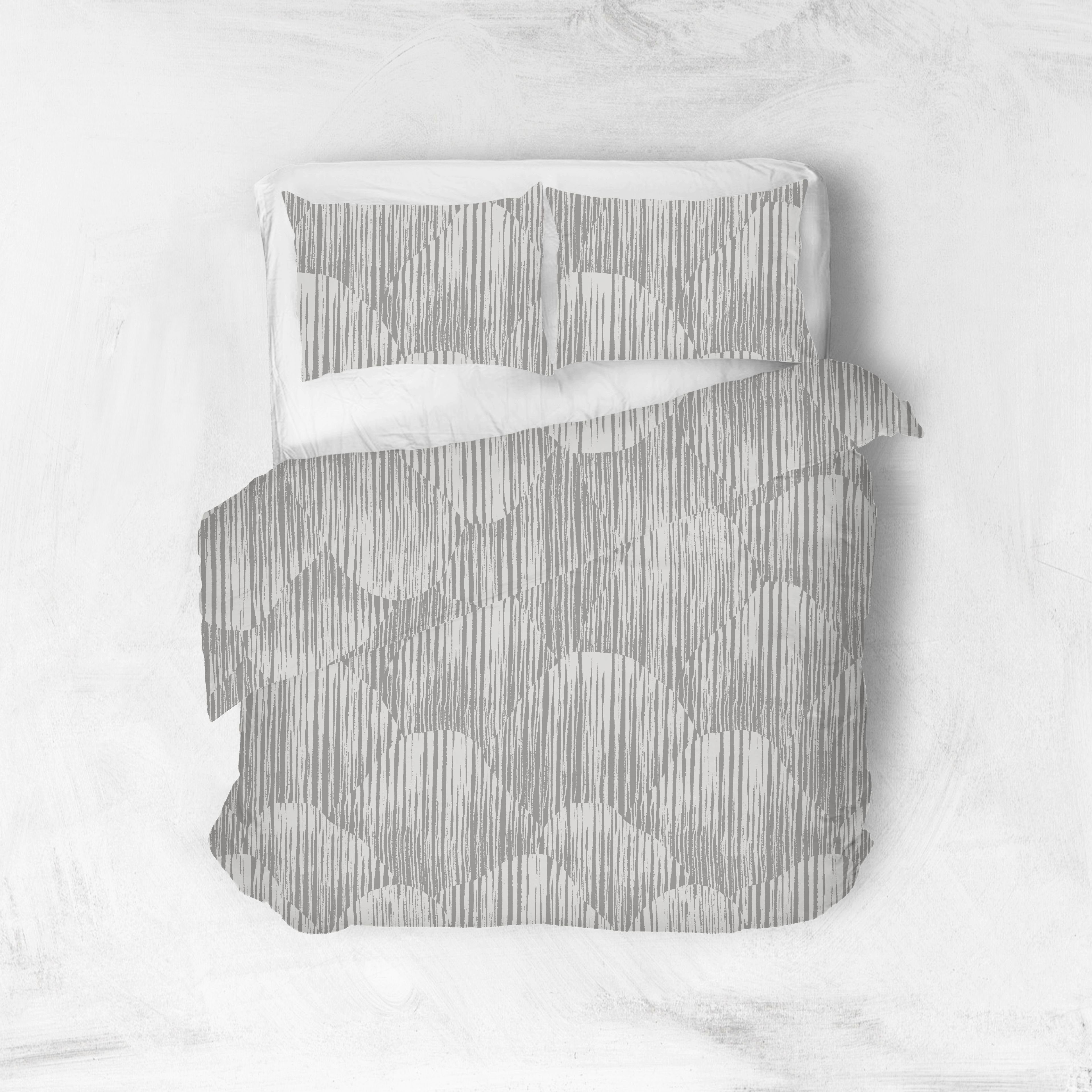 SENSE EIGHT Bettwäsche WAVING WOO, Mako-Satin, 2 teilig, Mako-Satin, 100% Baumwolle, seidig glänzend, mit Reißverschluss