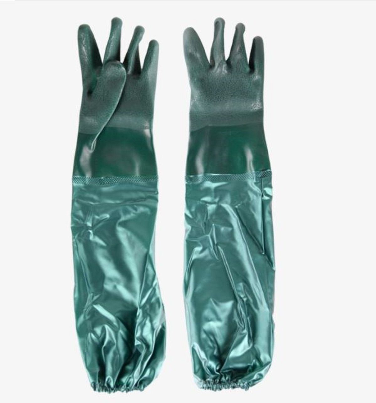 esschert design Gartenhandschuhe Esschert Design Teich Handschuhe extra  lang Wasserfeste Gummi Abfluss Elastische