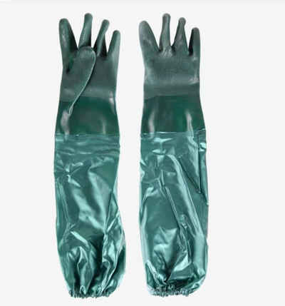 esschert design Gartenhandschuhe Wasserfeste Teich Handschuhe extra lang aus Gummi